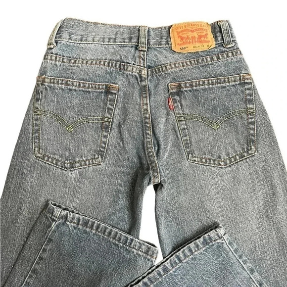 Levi’s 550 Relaxed Fit 100% Cotton Boy’s Denim Jeans Size 10 Slim 23W X 25L - Picture 4 of 11